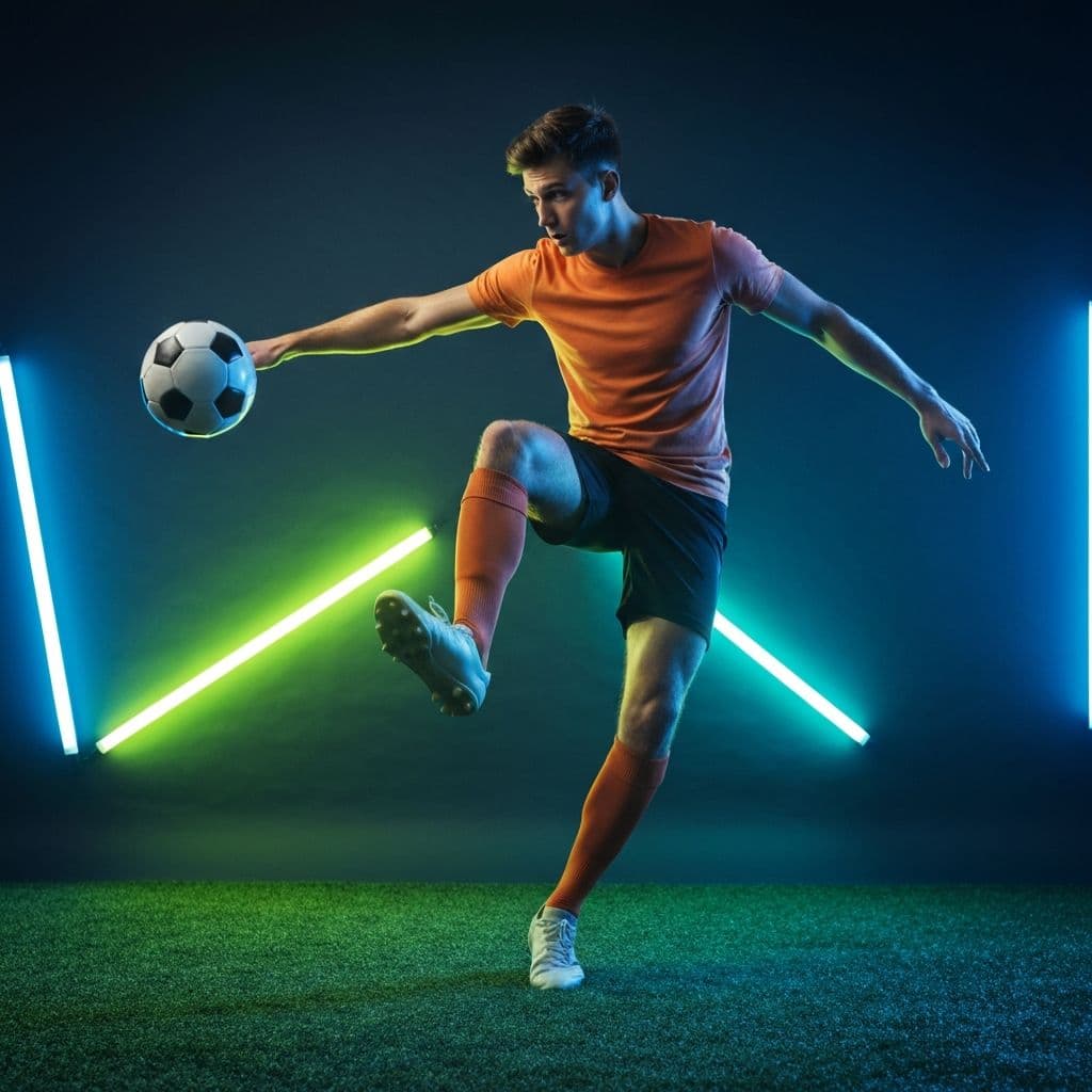 Football player in action